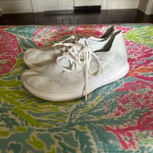 Nike Women’s All-White Lightweight Knit Running Shoes